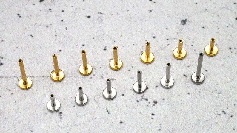 Interchangeable rods for Labret / Medusa / Tragus / Helix surgical steel internal thread 1B/11 image 5