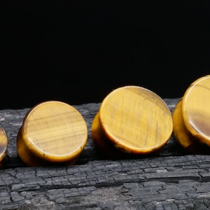 1x Tiger&#39;s Eye Plug 5-25 mm - I4