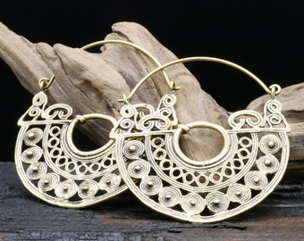 Pair of brass earrings - GG-4