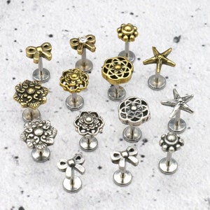 Piercing Labret/Medusa/Ear Stud Surgical Steel 1O/04