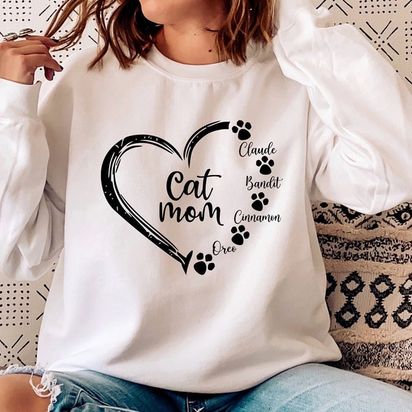 Cat Mom Sweater / Cobalt Blue