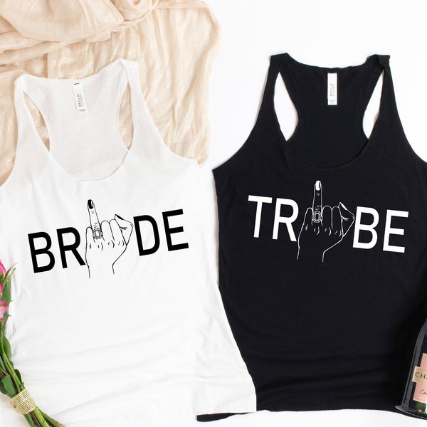 Bride Ring Finger Tank Top , Bachelorette Party Tanks , Team Bride Shirts , Bridesmaid Shirts , Bridal Party Shirts , Bride Ring Shirts