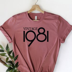 Vintage 1981 Shirt, 40th Birthday Shirt, Vintage Gift Shirt, 40th Birthday Party, 1981 Shirt, 80s Birthday Shirt