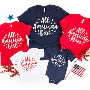 4th Of July Family Shirt, All American Shirt, 4t Of July Family, Matching Family Shirt, Patriotic Shirts image 1
