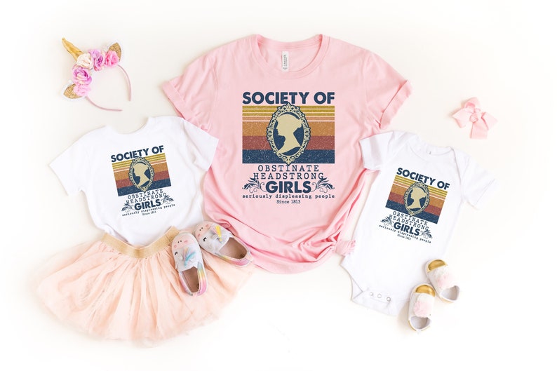 Jane Austen Shirt, Society Of Obstinate Headstrong Girls, Bookish Shirt, Pride And Prejudice image 6