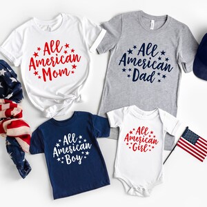 4th Of July Family Shirt, All American Shirt, 4t Of July Family, Matching Family Shirt, Patriotic Shirts image 2