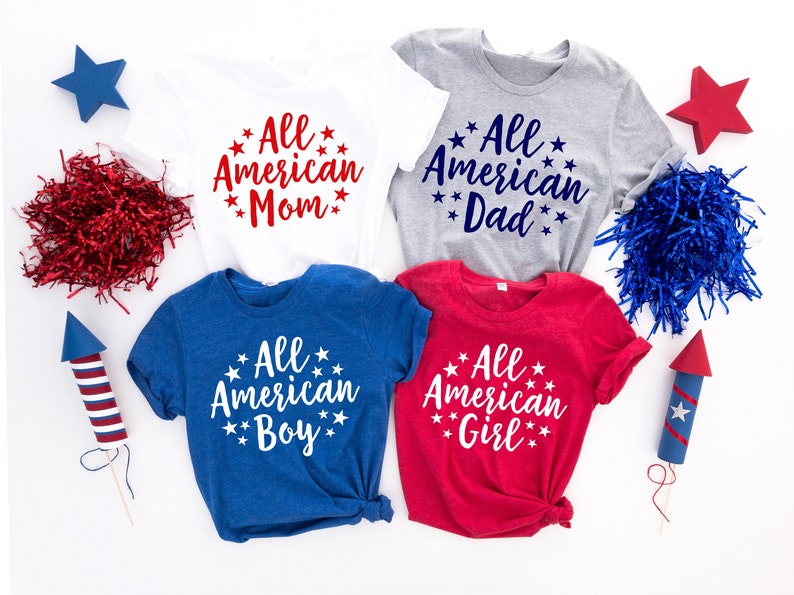 4th Of July Family Shirt, All American Shirt, 4t Of July Family, Matching Family Shirt, Patriotic Shirts image 3
