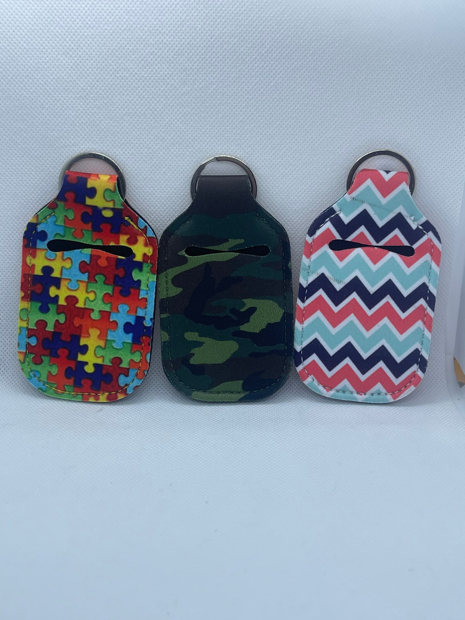 1oz Hand Sanitizer Keychain Holder various patterns available Etsy