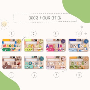 Nom Puzzle Occupé Conseil Cadeau bébé personnalisé Baby Shower Puzzle en bois Montessori Premier anniversaire apprentissage Jouets pour tout-petits Jouet de qualité supérieure image 2