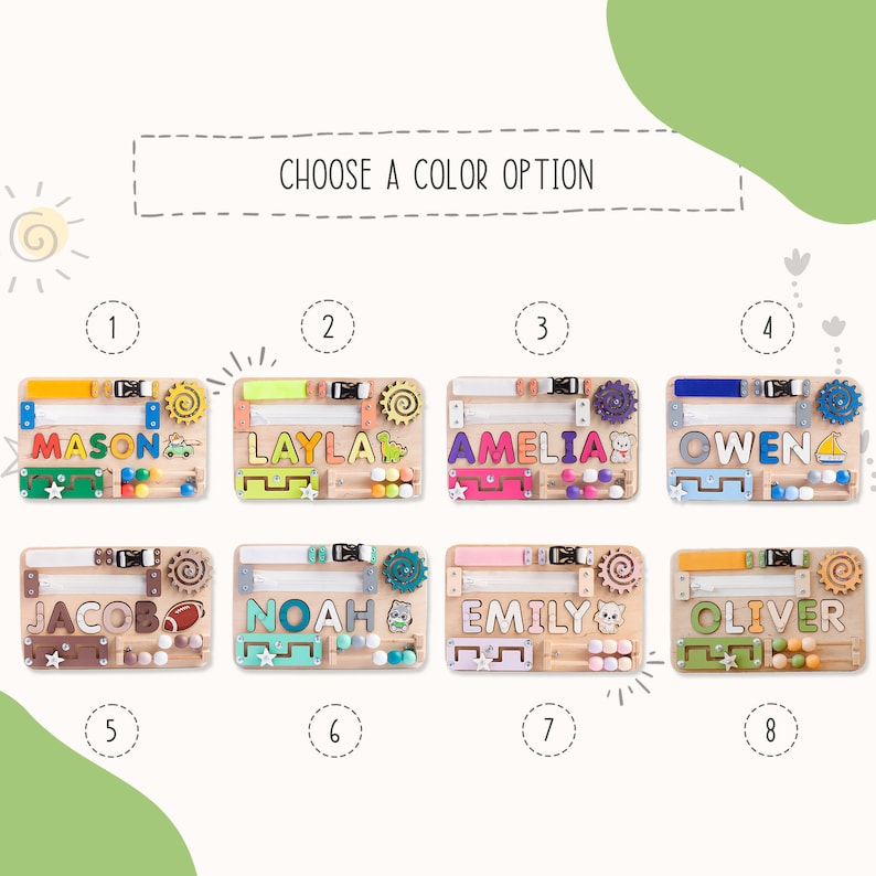 Nom Puzzle Occupé Conseil Cadeau bébé personnalisé Baby Shower Puzzle en bois Montessori Premier anniversaire apprentissage Jouets pour tout-petits Jouet de qualité supérieure image 2