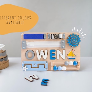 Wooden Name Puzzle Personalized Gift Baby Boy Puzzle Montessori Toys for Toddler Gift Baby Toy 1st Birthday Gift for Baby Fidget Busy Board