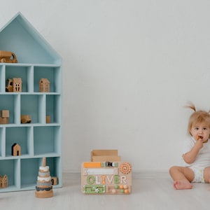Namen Puzzle Busy Board personalisierte Baby Geschenk Babydusche Holz Puzzle Montessori Erster Geburtstag Lernkleinkind Spielzeug Premium Qualität Spielzeug Bild 10