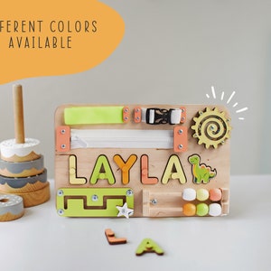Wooden Name Puzzle Personalized Gift Baby Boy Puzzle Montessori Toys for Toddler Gift Baby Toy 1st Birthday Gift for Baby Fidget Busy Board