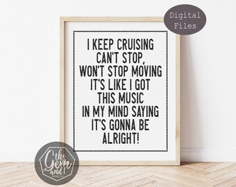 Can T Stop Lyrics Etsy