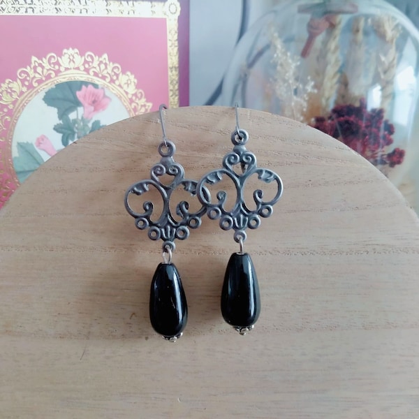 Boucles d'oreilles d'inspiration baroque