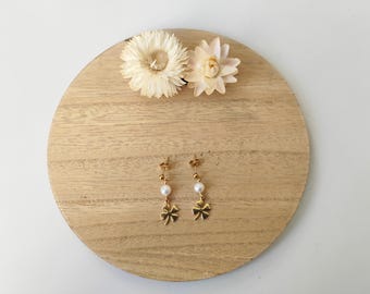 4-leaf clover earrings