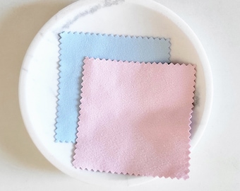 2pcs Jewelry Cleaning Cloth, Polishing Cloth, Microfiber Suede Cleaning Cloth