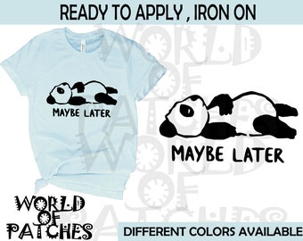 Eyes catching Design Panda easy to iron on Panda Iron on DIY decal for fabric Fully washable Vibrant colors