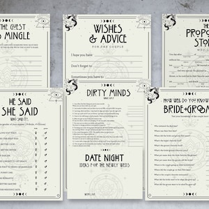 Kit/juegos para despedida de soltera o despedida de soltera con cristales de tarot y luna (místico, brujería, esotérico, tarot, metafísico, celestial) Descargar