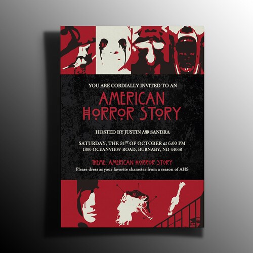 Coven American Horror Story AHS Themed Invitations Stilettos - Etsy