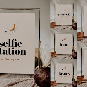 9 Sign Kit - Boho Crystals Romantic Movie Quote Game - Bridal Shower or Bachelorette Kit/Games Gothic (Witchy, esoteric, tarot, celestial)