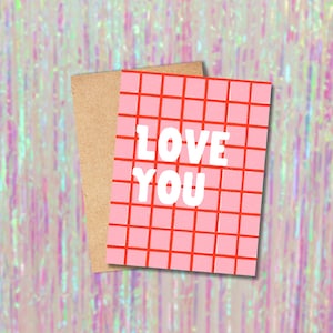 Cartão de felicitações Love You, aniversário, casamento, cartão de dia dos namorados, diga olá, só porque, eu te amo, carta de amor
