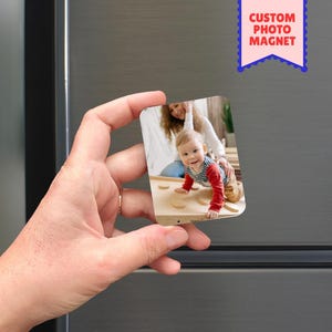 Personalized Photo Magnet, 2x3 Custom refrigerator magnet, Keepsake, Family Photo Gift, Pet photos, rectangle magnet