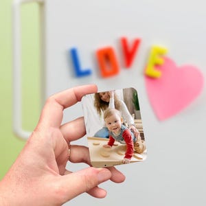 Custom Photo Magnet, 2x3 Personalized refrigerator magnet, Keepsake, Family Photo Gift, Pet photos, rectangle magnet