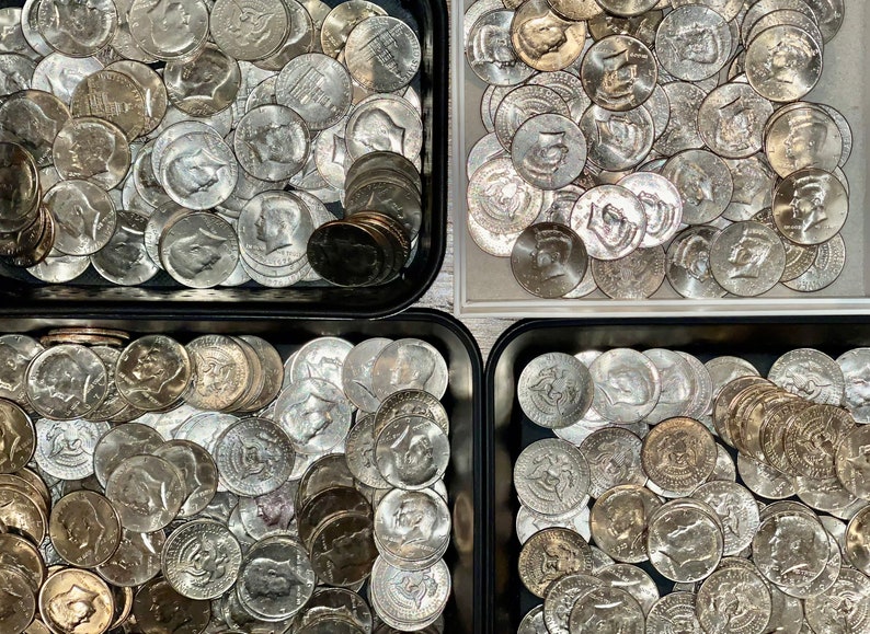 100 Kennedy Half Dollars: Mixed Dates 1971-2000, Mintmarks image 1