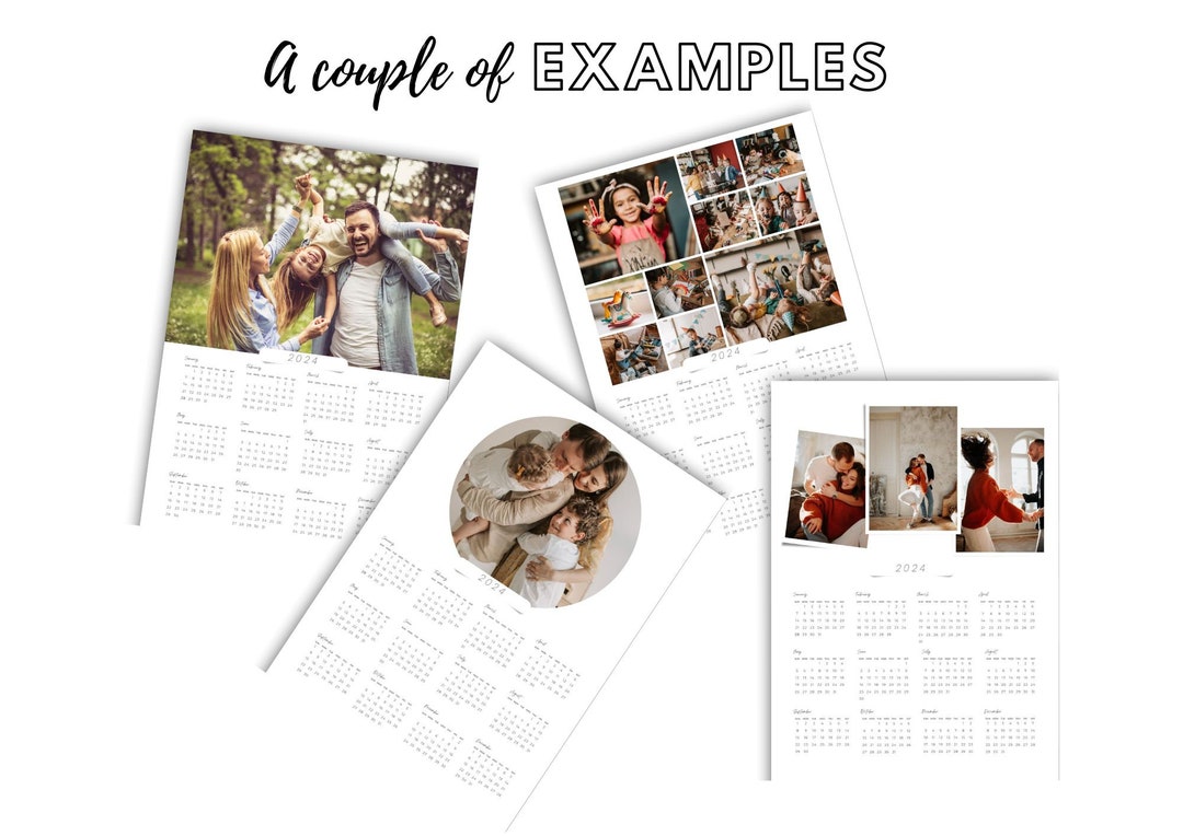 2024 Calendar Canva A4 Size Template 100% Editable - Etsy Australia