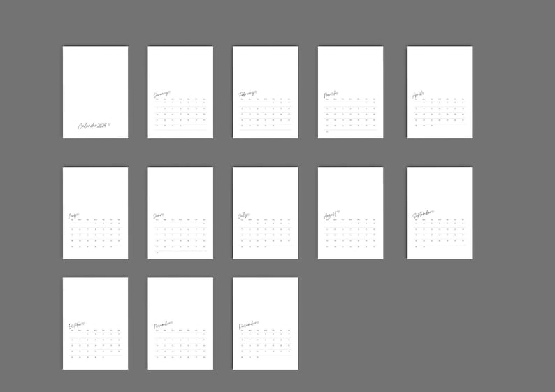 2024 Calendar Canva Template 100 Editable Etsy