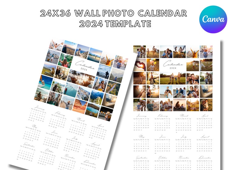2024 Photo Wall Calendar Canva Template 24x36 Inches Fully Editable Etsy 2024 Photo Wall Calendar Canva Template 24x36 Inches Fully Editable Etsy