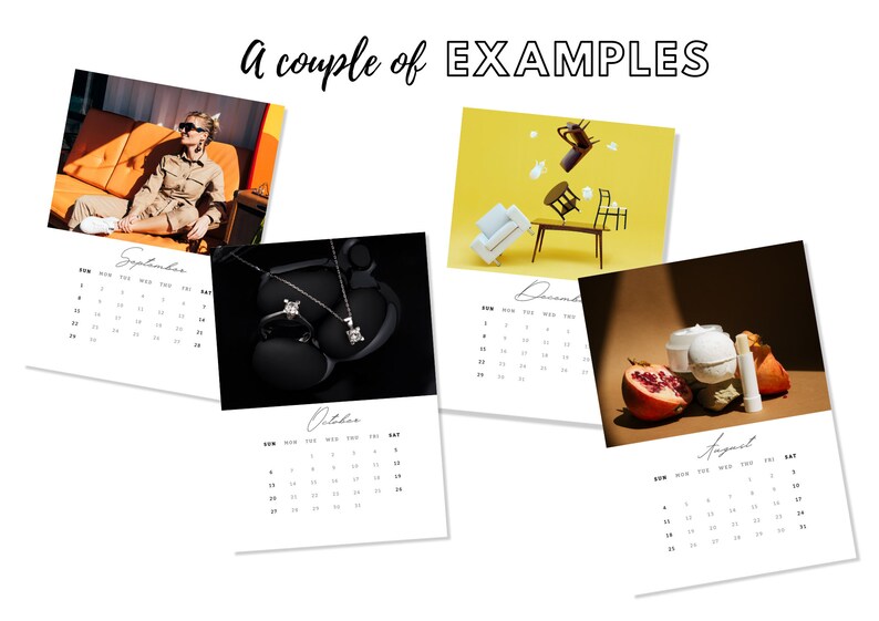 2024 Calendar Canva Template Fully Editable Etsy