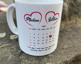 Custom Personalised Printed Mug, Valentines Gift