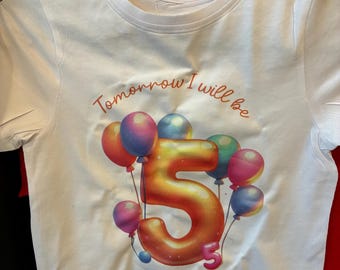 Custom personalised Childrens T shirt, Birthday Gift