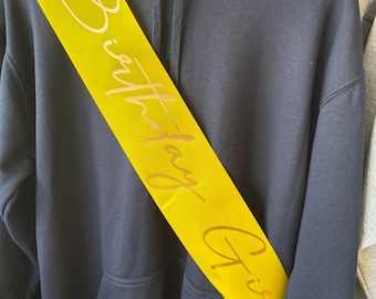 Personalized Party Sash: Custom Hen Do, Birthday, Baby Shower