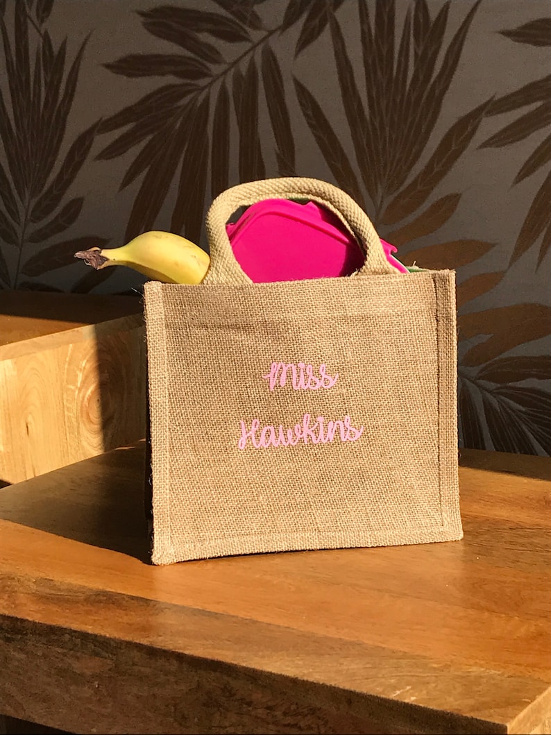 Personalised Tote Bag Hessian Bag Lunch Bag Small Bag Etsy UK