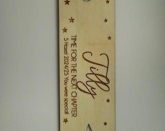 Personalized Wooden Bookmark | Student, Teacher Gift