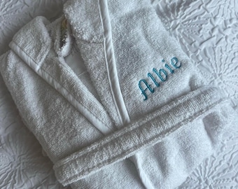 Personalized Baby Robe: Embroidered Towel Gown, Newborn Gift