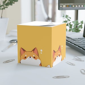 Fox Note Cube l  Sticky notes, Kawaii, Cute stationary, desk accessory, bullet journal