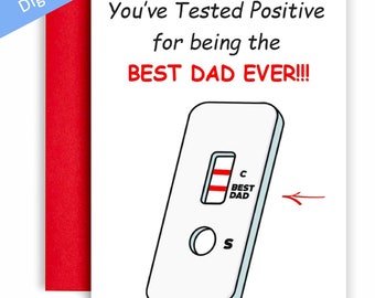 Fathers Birthday Card Printable Funny | Best Dad Ever | Dads Birthday Day Card from Daughter, Son, Wife | Humor Birthday Card for Dad