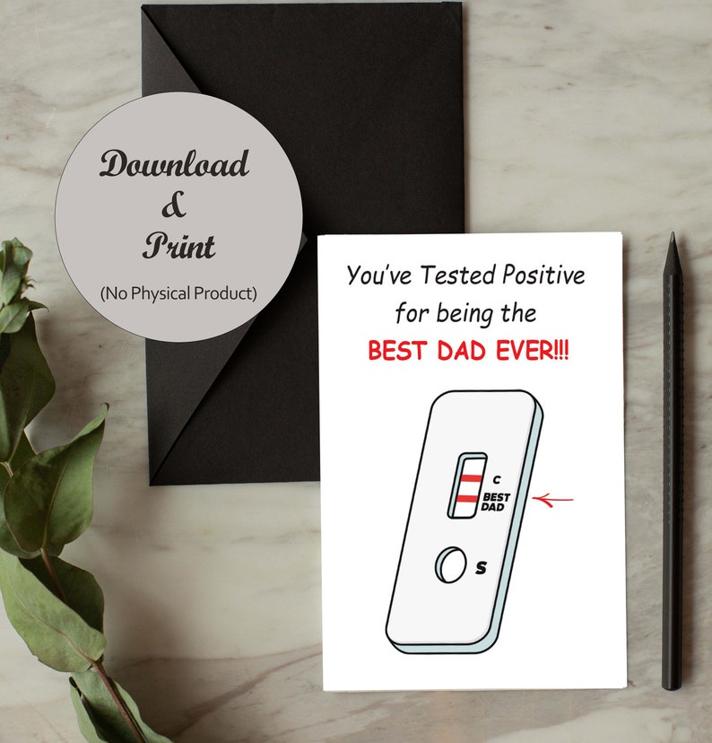 Fathers Birthday Card Printable Funny | Best Dad Ever | Dads Birthday ...