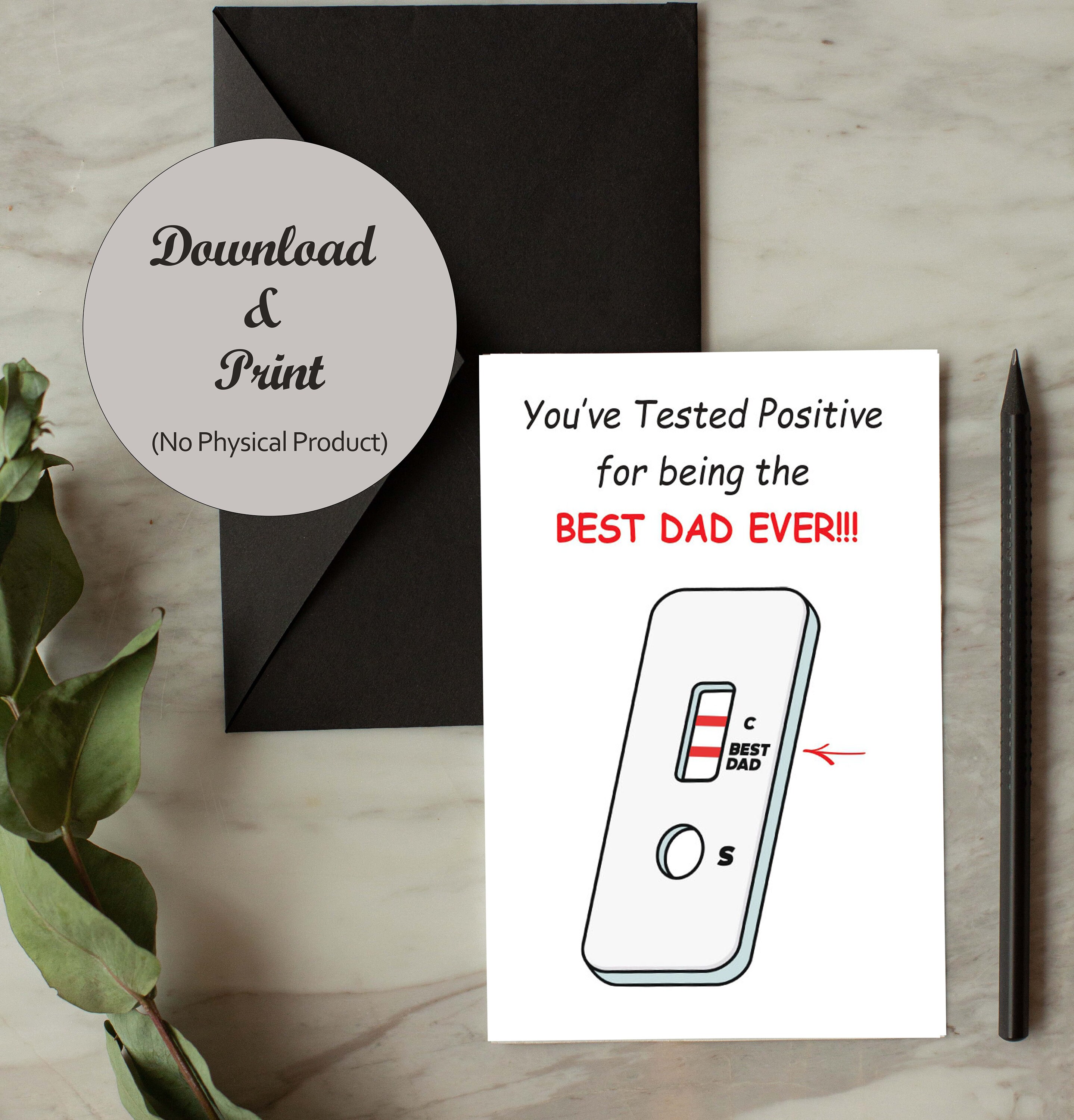 Fathers Birthday Card Printable Funny | Best Dad Ever | Dads Birthday ...