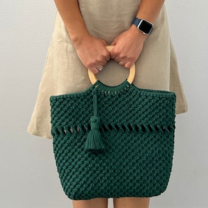 Macrame Bag / Bag / Handmade Macrame Summer Bag / Handmade Bag / Green