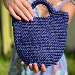 Crochet Tote Bag/Crochet Handbag image 2