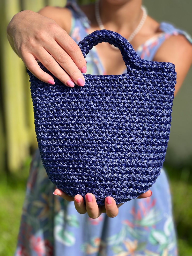 Crochet Tote Bag/Crochet Handbag image 2