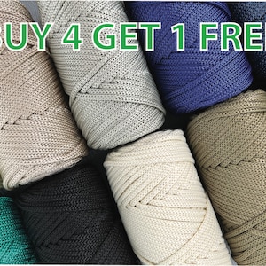 4mm Polyester Macrame Cord: Crochet Bag Yarn, 180 ft