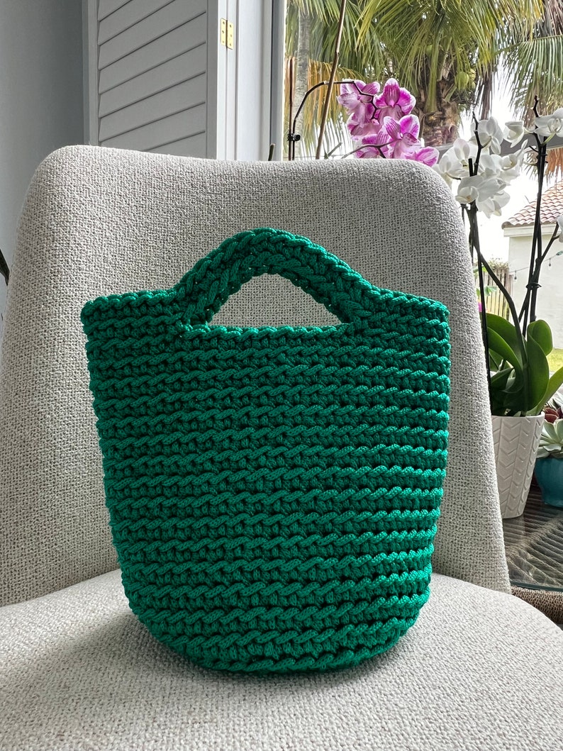 Crochet Tote Bag/Crochet Handbag image 7