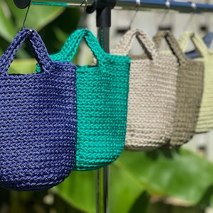 Crochet Tote Bag/Crochet Handbag 10. Color LightGray