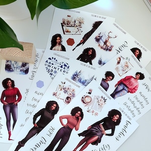 Collection d’autocollants Sweater Cuties - Feuilles de journal quotidien